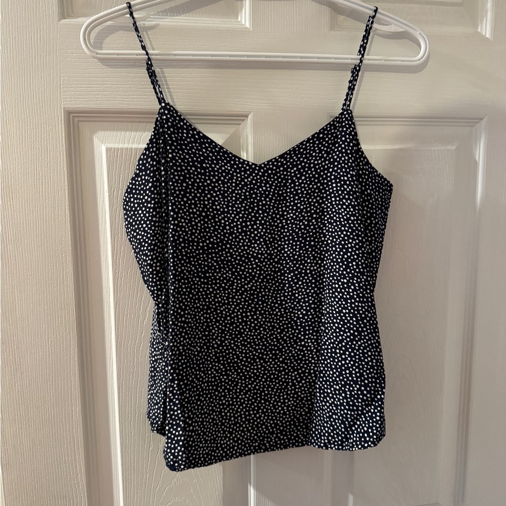 GAP Navy and White Polka Dot tank
